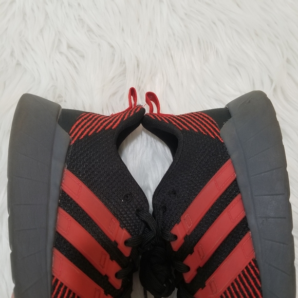 ADIDAS CloudFoam Comfort Sneakers Black With Red SIZE 7.5 Men,Women 8.5 - Picture 10 of 17